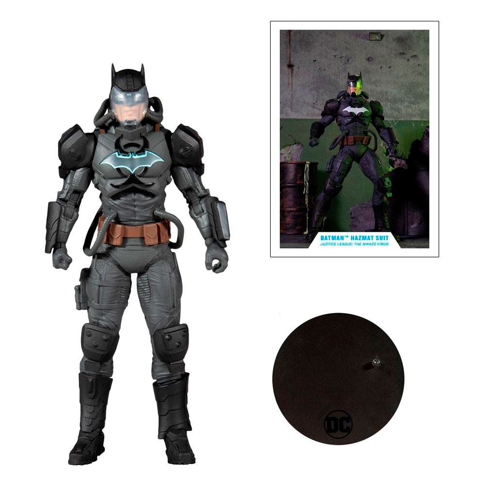 Figura Batman Hazmat Suit McFarlane en traje protector con accesorios y base DC Figura Batman Hazmat Suit McFarlane en traje protector con accesorios y base DC
